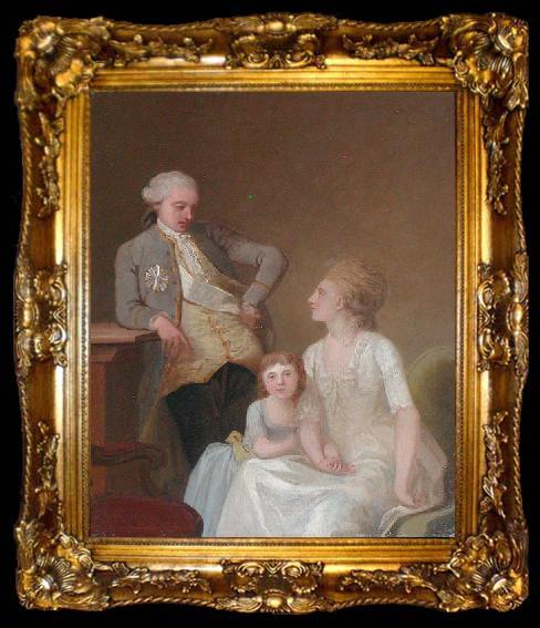 framed  Jens Juel Johan Theodor Holmskjold and family, ta009-2